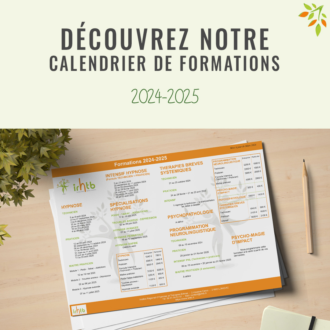 Découvrez notre calendrier de formation